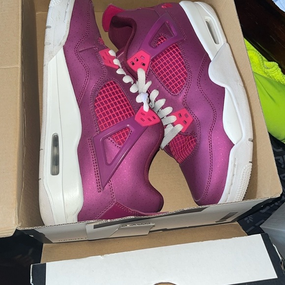 Jordan retro 4 (gs) true-berry/rush pink color way - Picture 1 of 2